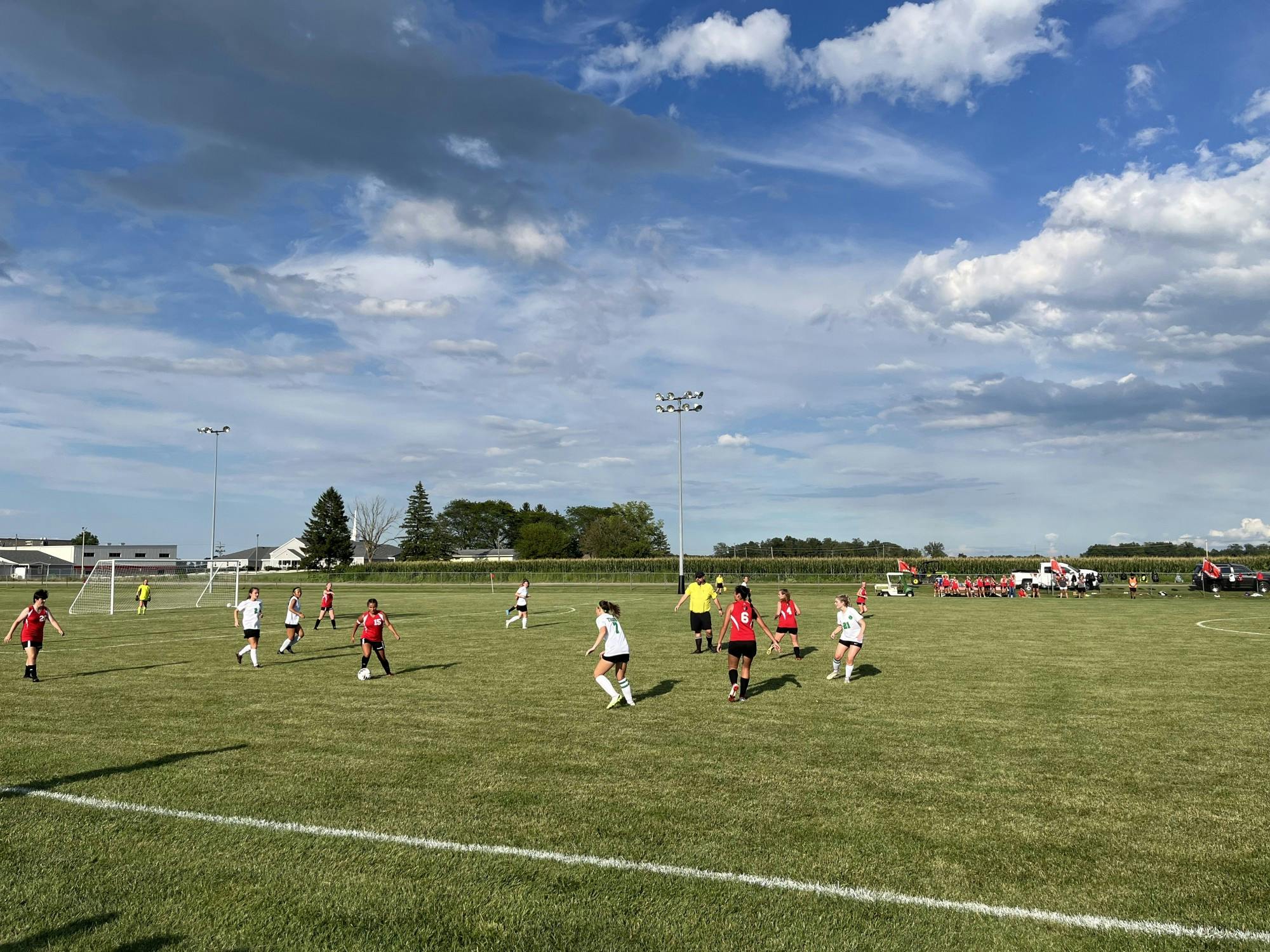 The stage is set for Yorktown Girls Soccer taking on Blackford Girls Soccer in the first regular season game of the 2022 campaign August 16, 2022 in Hartford City, Indiana. The Tigers (Yorktown) defeated the Bruins 3-0. 