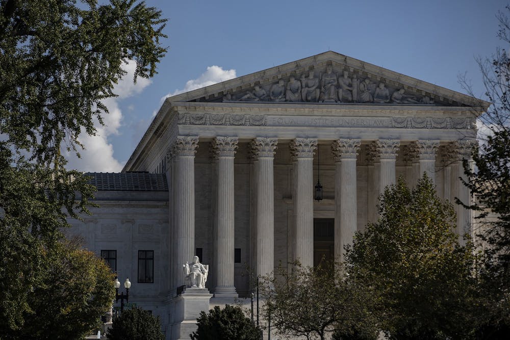 The U.S. Supreme Court on Oct. 22, 2020, in Washington, D.C. (Samuel Corum/Getty Images/TNS)