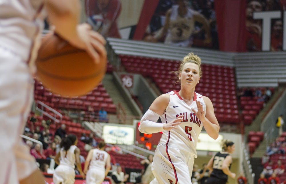 Sophomore guard Jill Morrison waits for the ball to be passed during the game against Oakland on Dec. 6 at Worthen Arena. DN PHOTO BREANNA DAUGHERTY