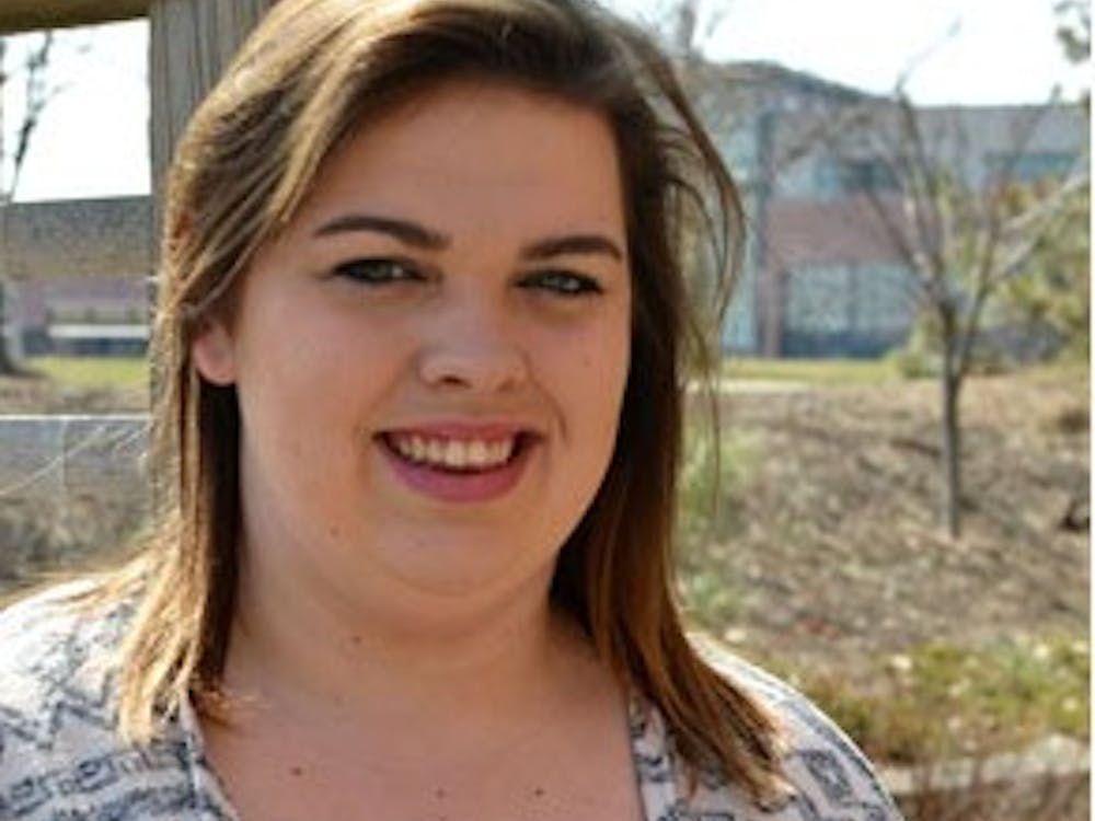 Millie Gibson is an exchange student from Keele University in England. Gibson was originally only staying for the fall semester, but she ended up extending her stay until May 2015.