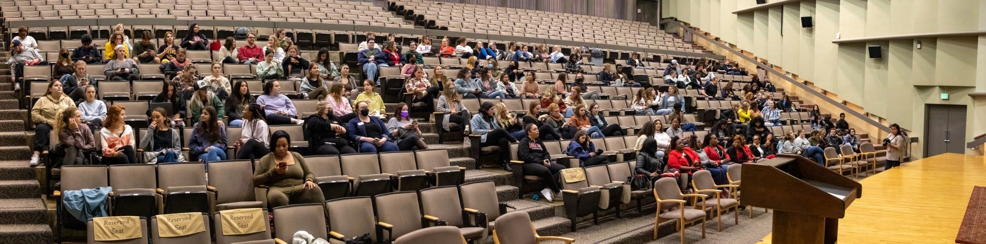Ball State University hosted attorney and media personality, Rachel Lindsay, for the Excellence in Leadership speaker series at 7:30p.m. EST on Tuesday, March 22nd, 2022 in Pruis Hall in Muncie, Indiana. Lindsay is most known for being the first and only African American lead on ABC's "The Bachelorette". The program was held in a "Question and Answer" fashion with audience participation offered about 30 minutes into the discussion. A "Meet and Greet" followed where audience members could ask Lindsay questions and take photos with her.&nbsp;