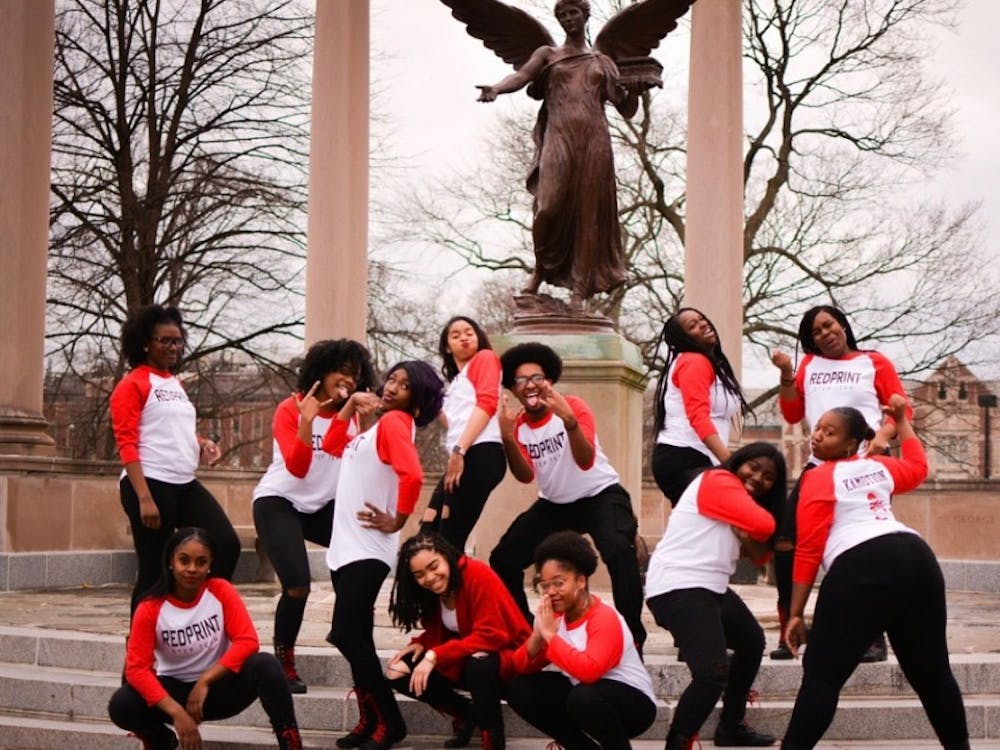 RedPrint Step Team poses together for a group photo Nov. 19, 2018. The group held its first showcase this year, with hopes for another in the spring. Legend Edwards, Photo provided. 