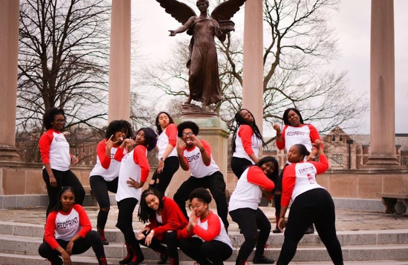 RedPrint Step Team poses together for a group photo Nov. 19, 2018. The group held its first showcase this year, with hopes for another in the spring. Legend Edwards, Photo provided. 