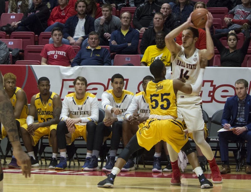 Ball State men's basketball played Kent State Feb. 9 in John E. Worthen Arena. The Cardinals won 87-68.&nbsp;