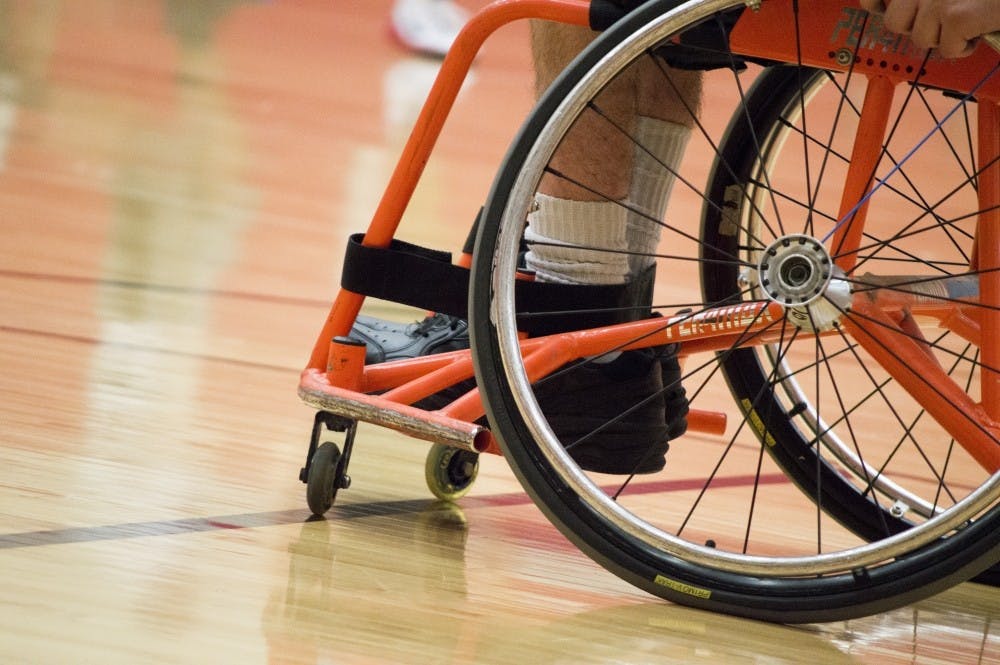 <p>Ball State faculty published a study on the challenges students who use wheelchairs face when touring, choosing and attending universities. Many times, universities aren't wheelchair friendly, which makes the adjustment even harder for the student. DN FILE PHOTO ALAINA JAYE HALSEY</p>