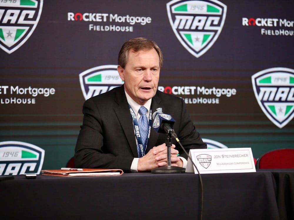Mid-American Conference commissioner Jon Steinbrecher announced the cancellation of the MAC Tournament over concerns of COVID-19 on March 12. Jacob Musselman, DN