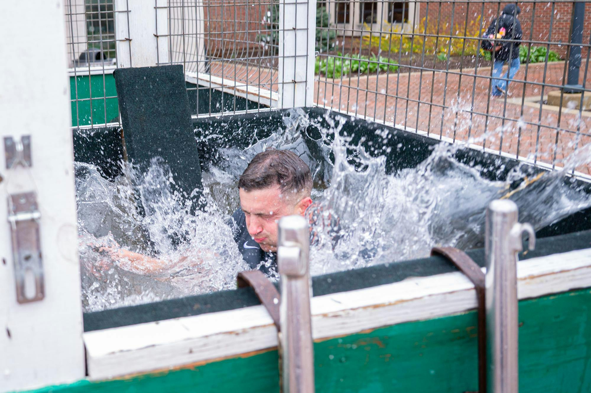 One Ball State Day had a variety of events to encourage people to donate online, including the Dunk Tank event April 1 outside of Emens Auditorium.