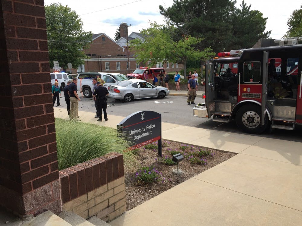 A student was injured Aug. 28 in a crash near the intersection of North McKinley Avenue and Washington Street. DN PHOTO CASEY SMITH
