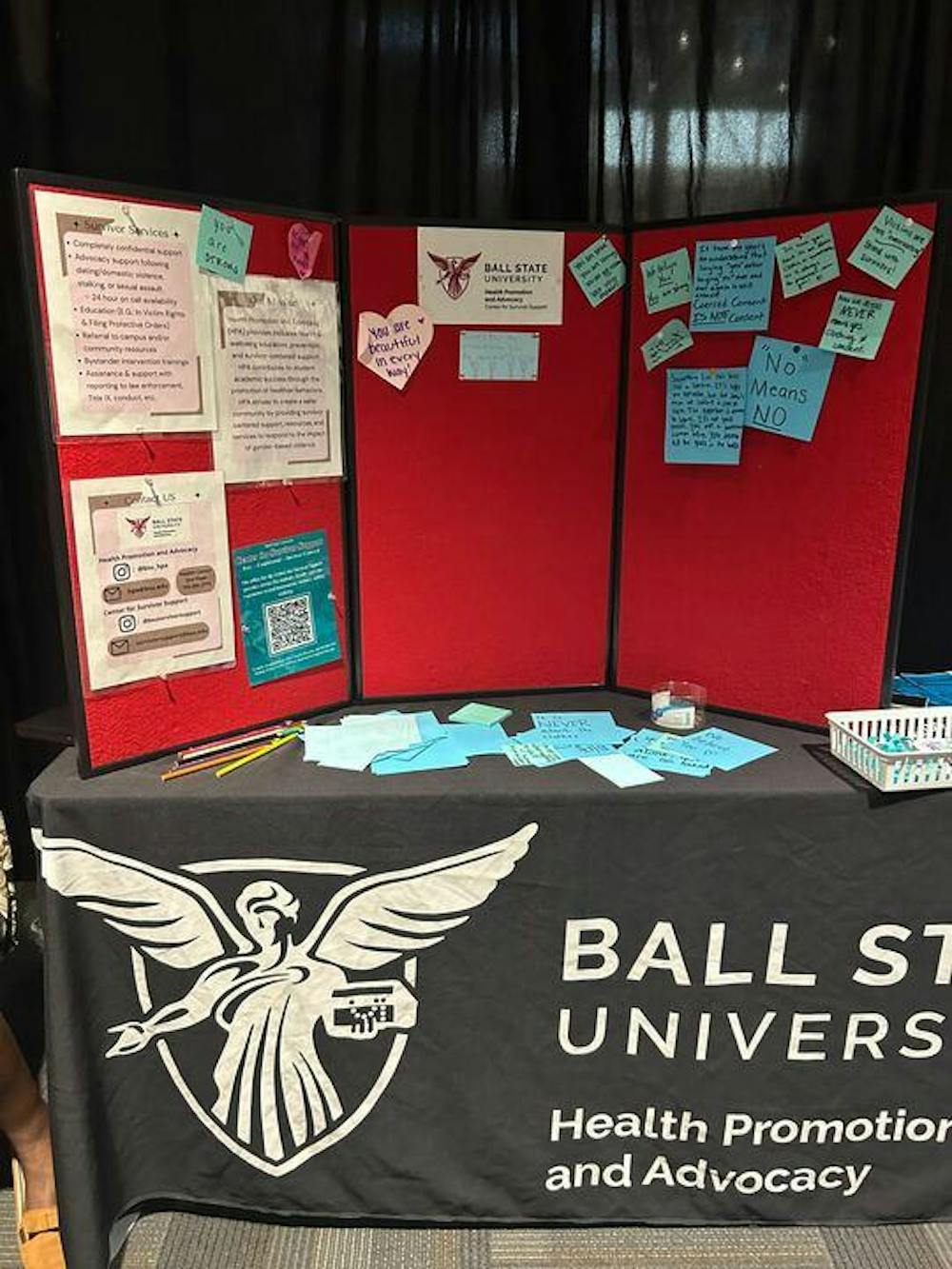 Ball State’s Center for Survivor Support brings awareness to victim blaming through “What were you wearing?” 