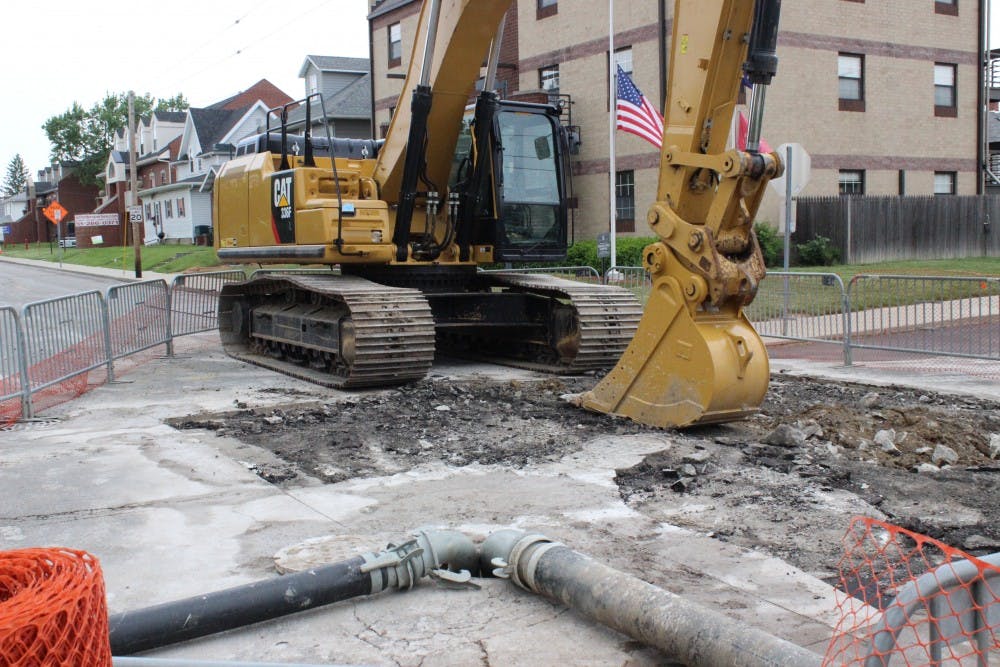A sinkhole that was found at the intersections of West Washington Street and North McKinley Avenue is nearing completion. It was repaired at a cost of over $40,000. Rachel Ellis, DN