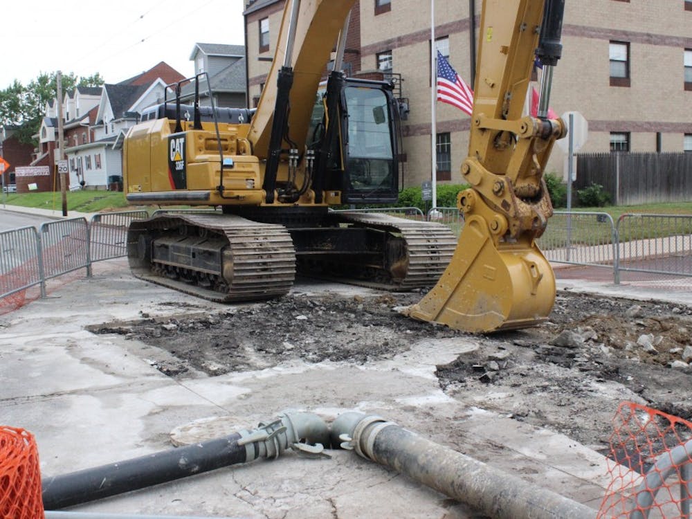 A sinkhole that was found at the intersections of West Washington Street and North McKinley Avenue is nearing completion. It was repaired at a cost of over $40,000. Rachel Ellis, DN