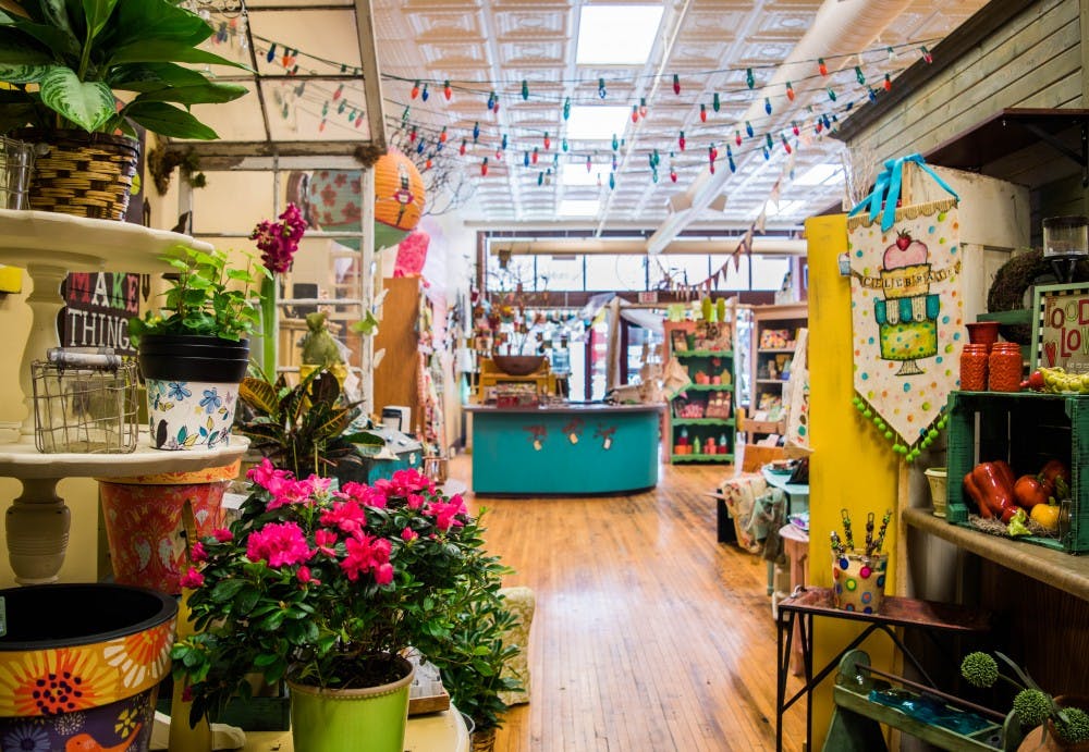 On Walnut Street of Muncie Downtown there's a store called Dandelions Flower and gift shop. The shops creates flower arrangements for special occasions or for everyday decoration along with gifts or decoation for homes. Stephanie Amador // DN PHOTO