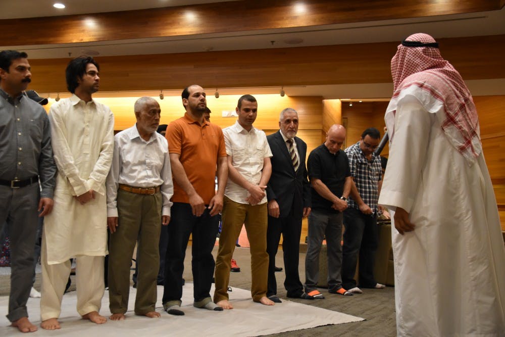 <p>The mayor and other members of the community gathered to celebrate the holy month Ramadan with Muncie’s Islamic population on Saturday at the Minnetrista Cultural Center. <em>Photo Provided</em></p>