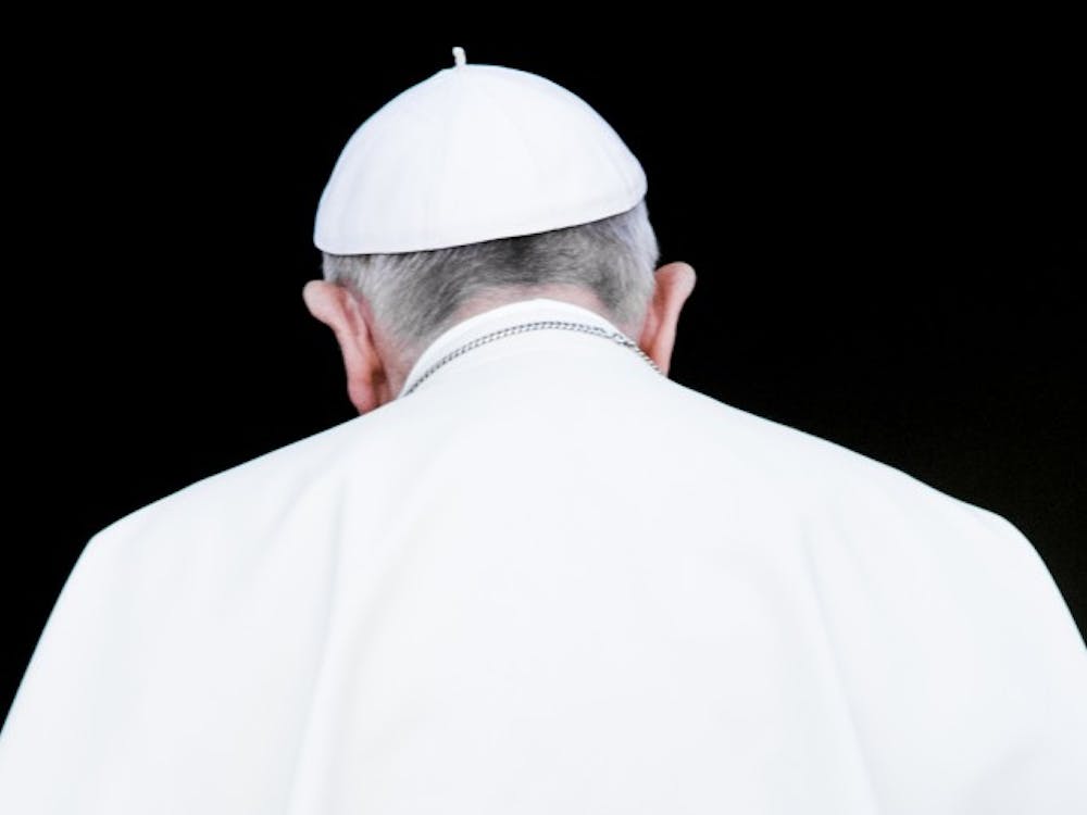 Pope Francis view from rear