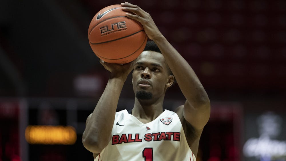 Ball State Cardinals redshirt fifth-year guard K.J. Walton shoots a free throw during the first half against the Ohio University Bobcats Jan. 2, 2020, at John E. Worthen Arena. The Cardinals lost the Bobcats 78-68. Jacob Musselman, DN