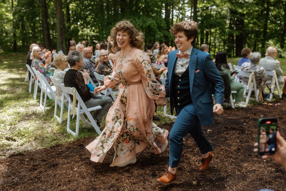 <p>JP and Kate walk down the aisle during their wedding, photographed by Jasmine Tafoya Photography, May 2024. Jasmine Tafoya, photo provided.</p>