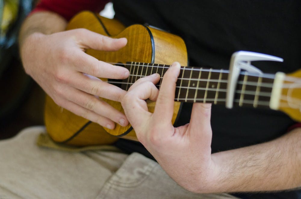The Ukulele Orchestra of Great Britain is performing at 7:30 p.m. tonight in John R. Emens Auditorium. Ukulele players and enthusiasts can join members of the orchestra before the show for a jam session. DN FILE PHOTO BREANNA DAUGHERTY