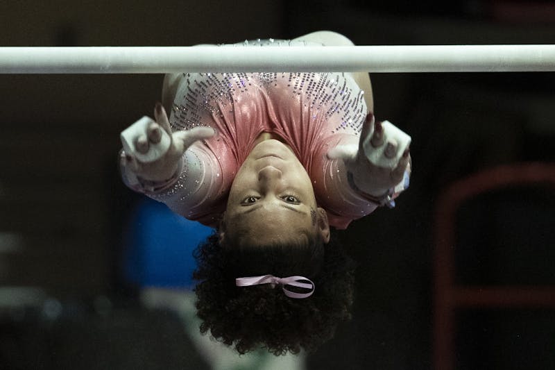 Gymnastics remain undefeated in Valentine's Day win against Northern Illinois
