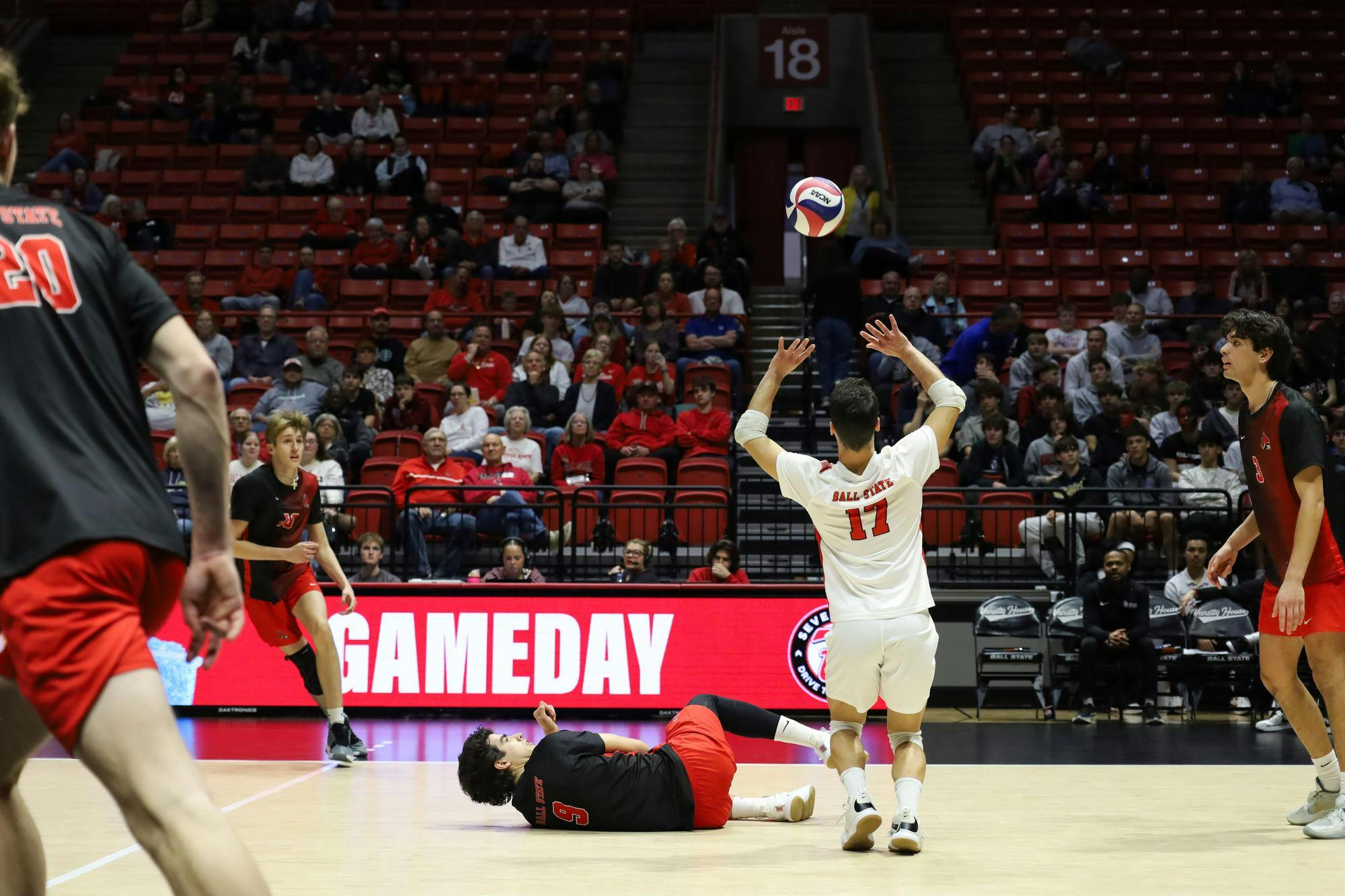 Ball State Men's Volleyball won against Purdue Fort Wayne on Feb. 27 in Worthen Arena.