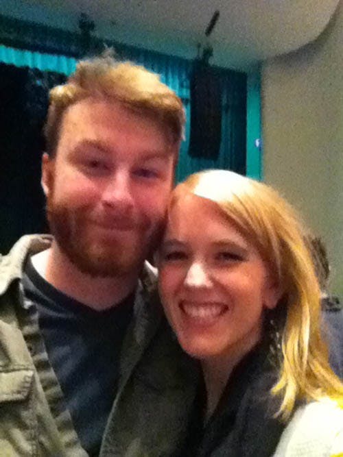 Jacob Van Brunt poses with his now fiancé Audrey Hays. Brunt proposed to Hays as Fun. performed the song, “The Gambler,” saying it fit the way he views his relationship with her. PHOTO PROVIDED BY AUDREY HAYS