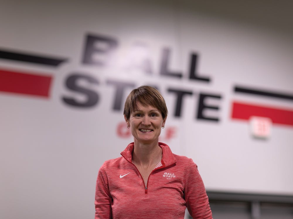 Ball State Women's Golf Head Coach Katherine Mowat poses for a photo Feb. 22 at Yestingmeier Golf Center. Mowat is one of the only openly gay coaches in the National Collegiate Athletic Association. Eli Houser, DN
