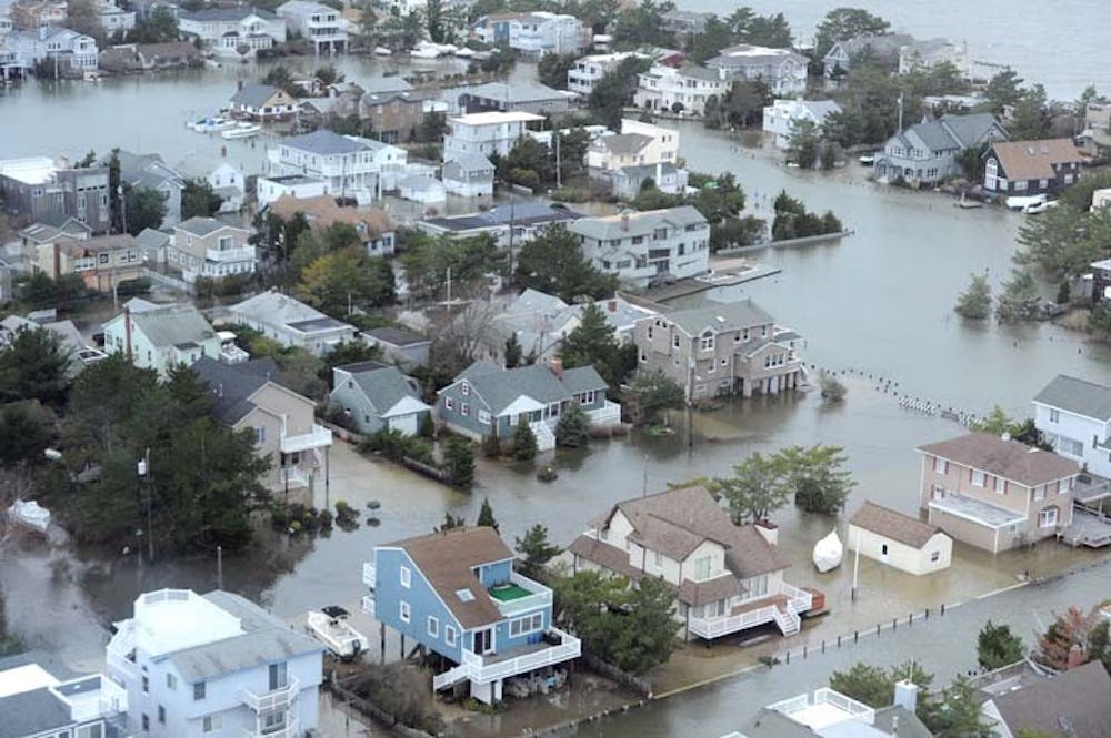 A portion of Harvey Cedars, on the bay side of Long Beach Island on the New Jersey shore, is under water after Sandy blew across the New Jersey barrier islands. Sandy has largely dissipated and families prepare to deal with the aftermath. MCT PHOTO