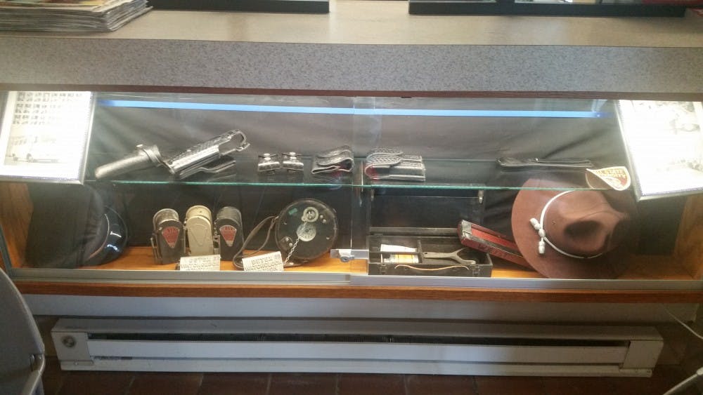 The University Police Department recently installed a new display case in the entrance of the building, which showcases a variety of items donated by retired police officers. The display case was implemented by UPD Capt. Rhonda Clark. Phil Belpasso, DN