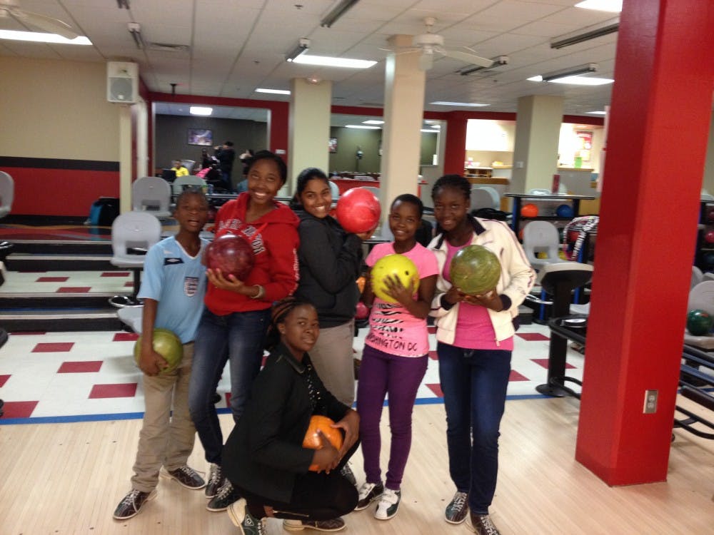 Students from African bowl Tuesday in the L.A. Pittenger Student Center. The students are part of the Pan-Africa Youth Leadership Program and had the highest scores on a youth council exam for sub-Saharan Africa to come to the U.S. for three weeks. DN PHOTO KARA BERG