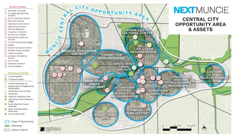 Next Muncie is a vision aiming to help improve the quality of life of Muncie's central city area. Its leadership team consists of 10 leaders from the city. Next Muncie, Photo Courtesy