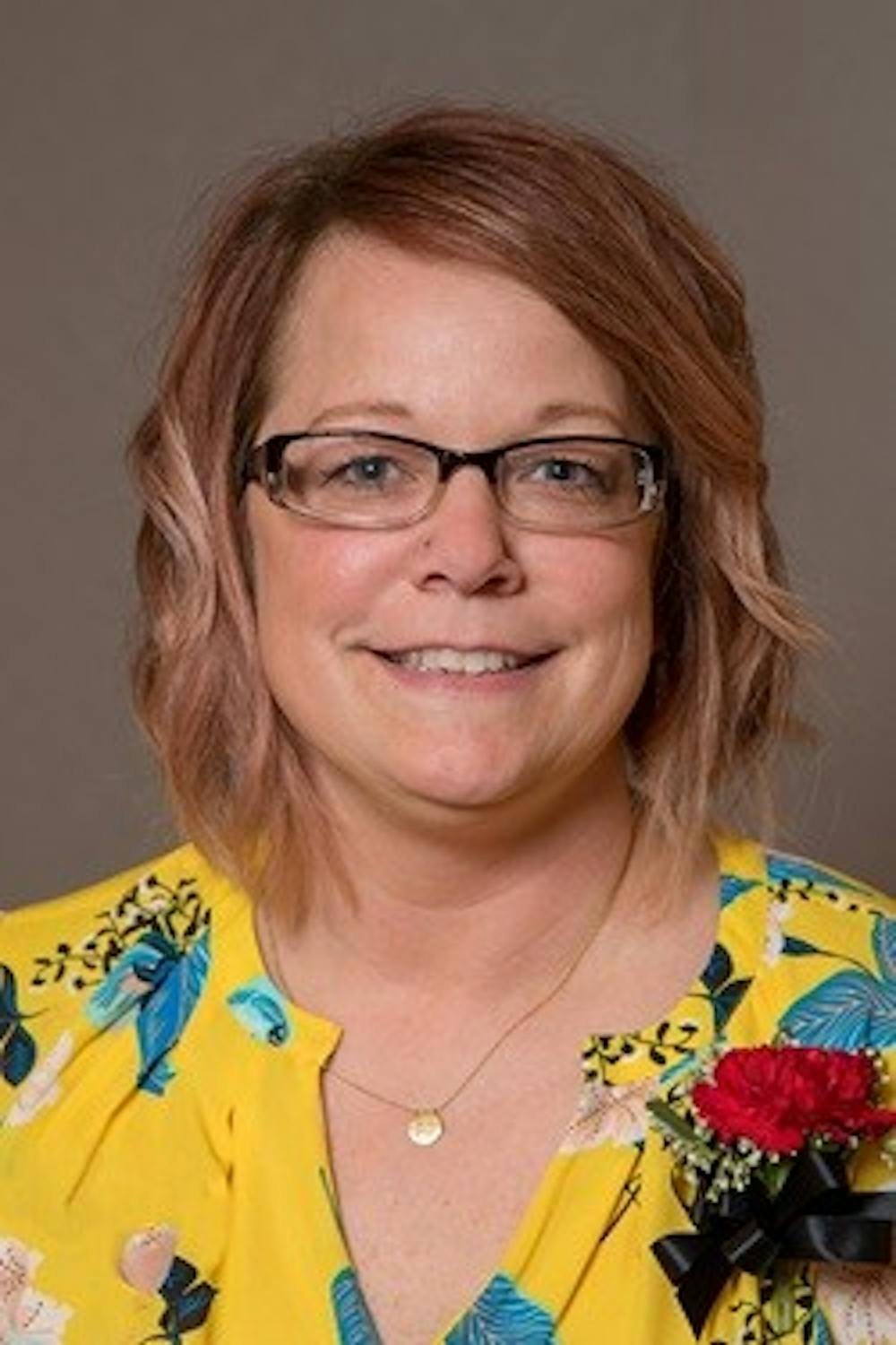 Jennifer Eber, a 12-year employee at Ball State, is the 2019 A. Jane Morton award winner. Eber works with students, staff and professors daily to ensure their technology functions properly, and she helps with advertising for the team. Ball State, Photo Courtesy