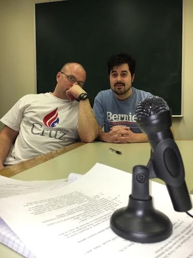 The two are politically opposed hosts of "The Donkey and Elephant Show"&nbsp; are&nbsp;Todd&nbsp;Blevins is a democrat and Rich&nbsp;Usdowski is a republican. After a year of discussion, the two decided to start the show with the upcoming 2016 election. PHOTO PROVIDED BY TODD BLEVINS&nbsp;