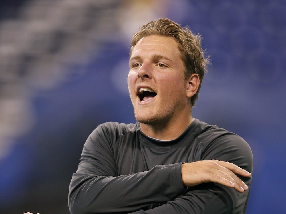 Indianapolis Colts punter Pat McAfee (1) warms up before the Colts game against the Vikings on Sunday, September 16, 2012, in Indianapolis, Indiana. (Sam Riche/MCT)