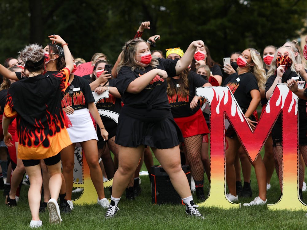On Sunday, Sept. 19, 2021 Ball State sororities gathered in North Quad for their 2021 Bid Day. After weeks of recruiting new members, each sorority chooses a theme and celebrates the new pledges after they receive their final bid into the sorority.