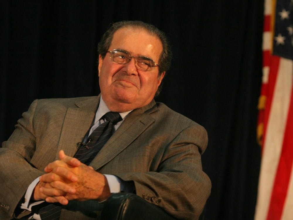 Supreme Court Justice Antonin Scalia in a September 2010 file image at the University of California, Hastings. Scalia died on Saturday, Feb. 13, 2016. (Ray Chavez/Bay Area News Group/TNS)