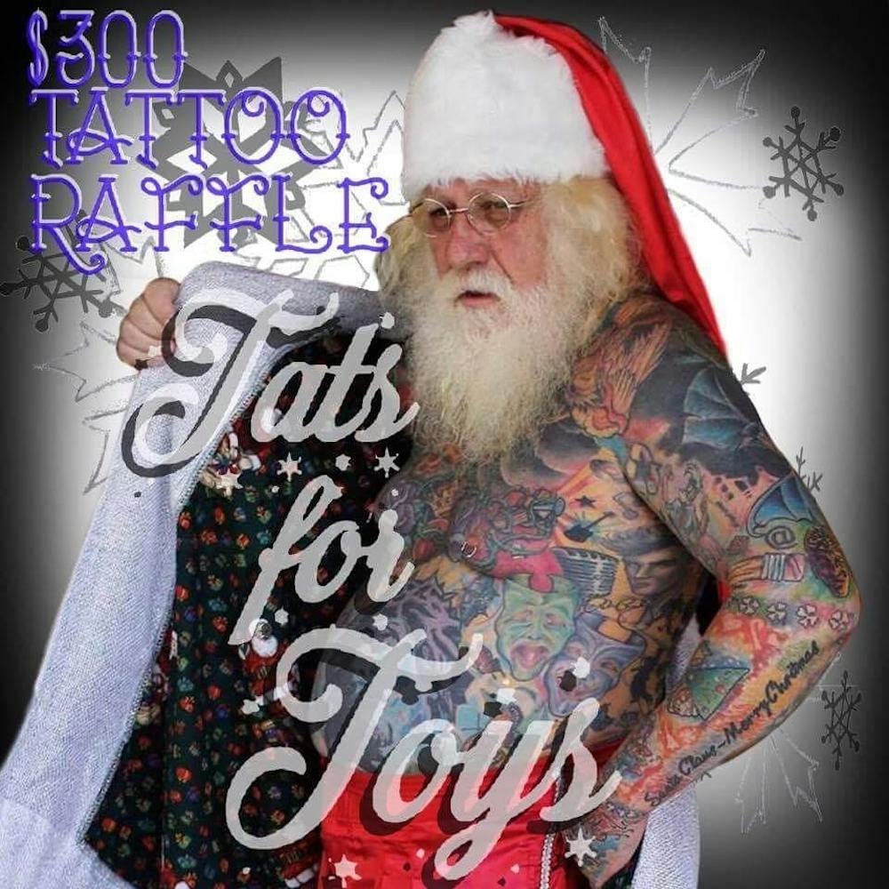 Body Language Tattoo in the Village will collect toy donations until Dec. 19 for Toys for Tots. Each person that gives a toy will be entered in&nbsp;a raffle for a $300 credit for a tattoo. Body Language Tattoo Facebook // Photo Courtesy