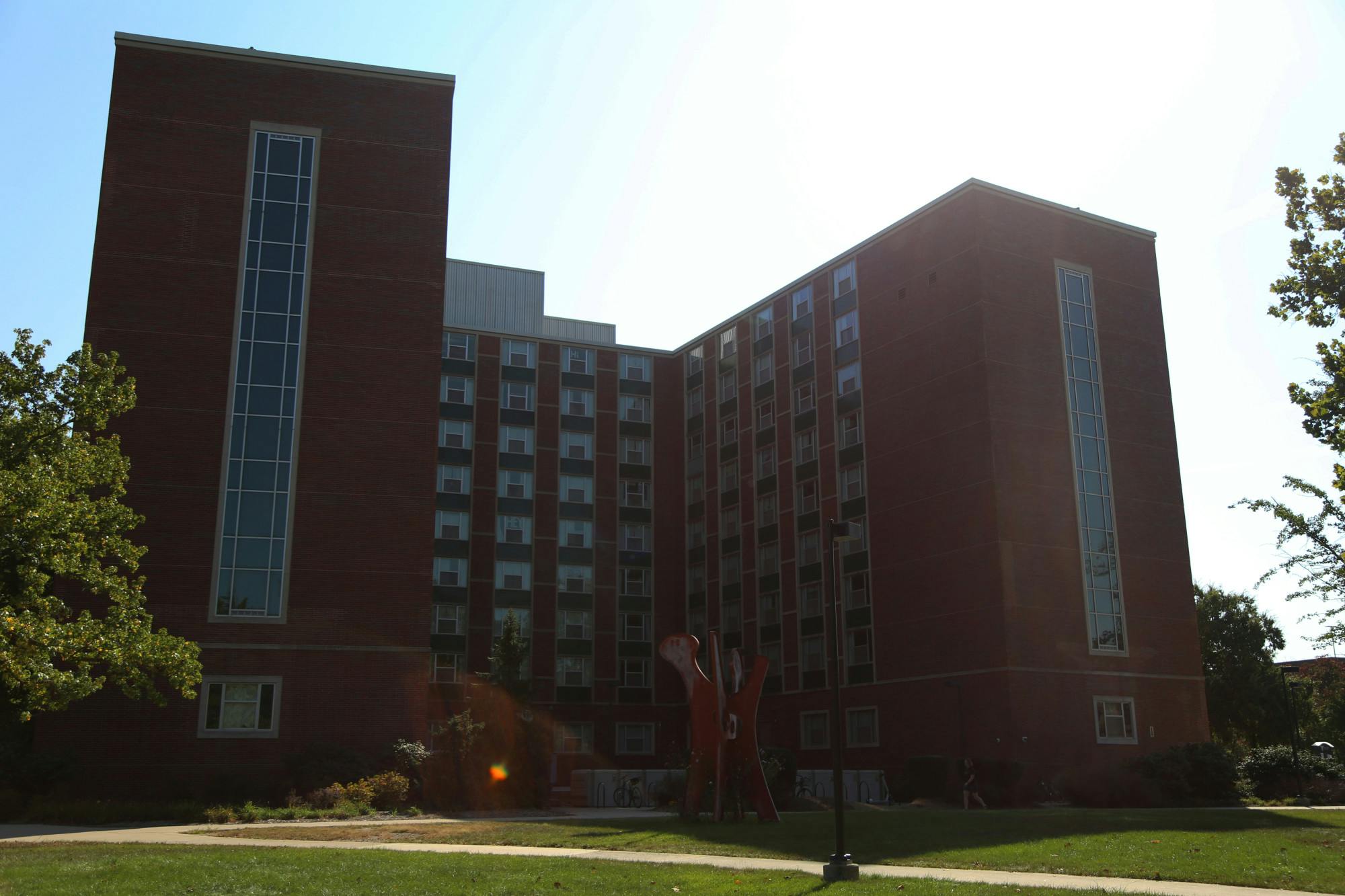 Ball State University resident hall Studebaker West shown in the photo on Sept. 20. Mya Cataline, DN