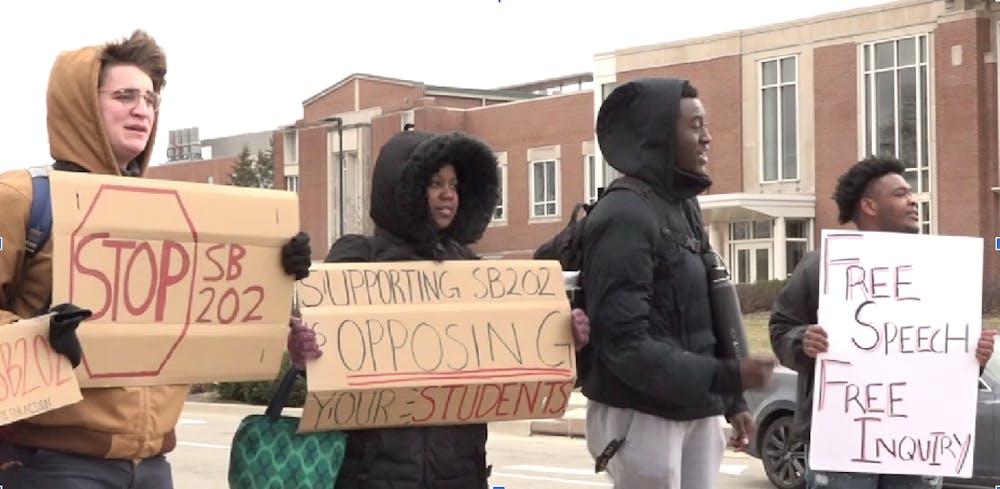 Ball State students protest SB 202