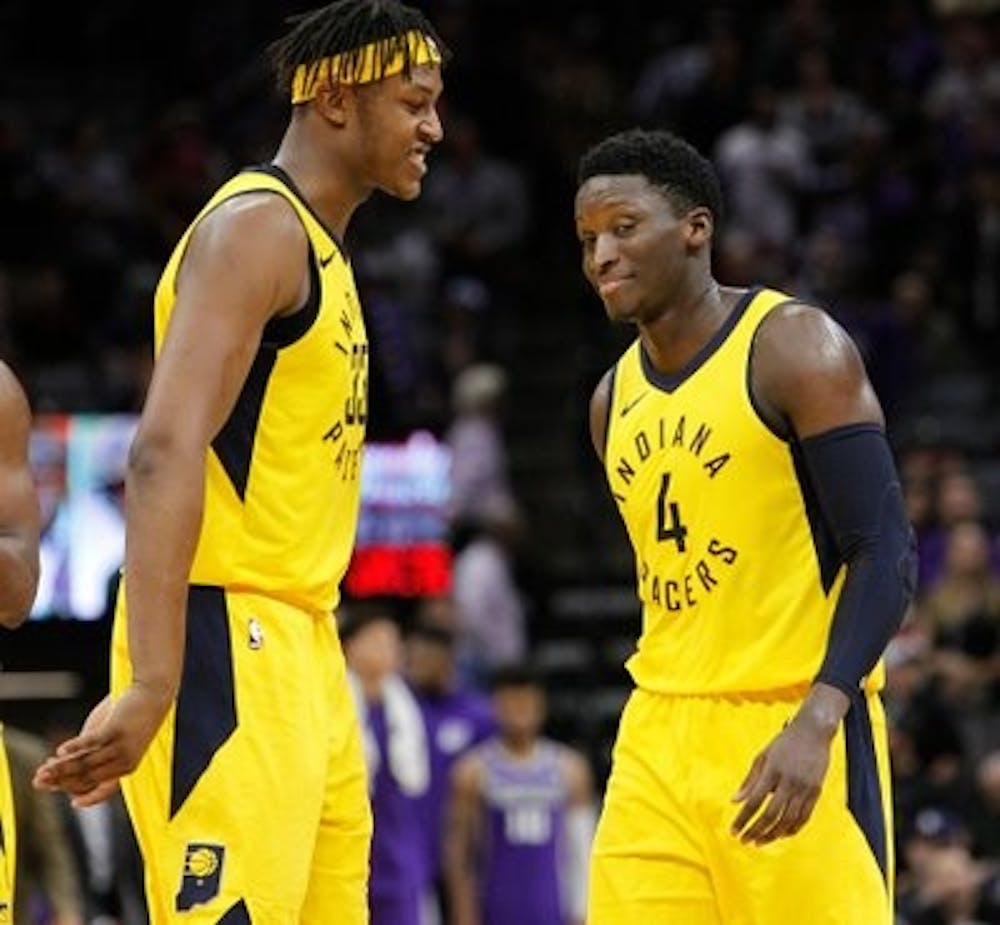 <p>Pacers shooting guard Victor Oladipo will drive the pace car at the Indy 500 Sunday, May 27. The car tops out at 212 mph. <strong>AP Photo</strong></p>