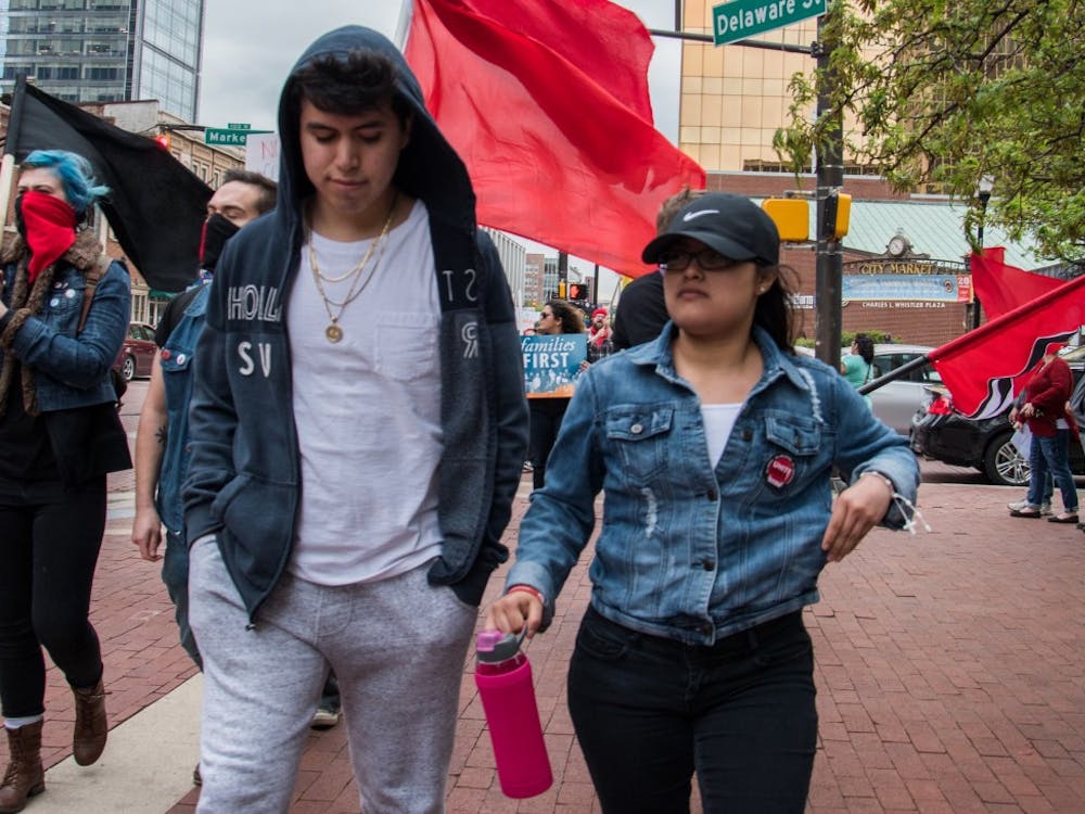 ' Day without immigrants' was held on May 1 at Indianapolis. This movement was set across the nation and was considered to be the largest immigrant rights action to protest against the discriminiation towads immigrant and undocumented communities.  Stephanie Amador // MBRACE