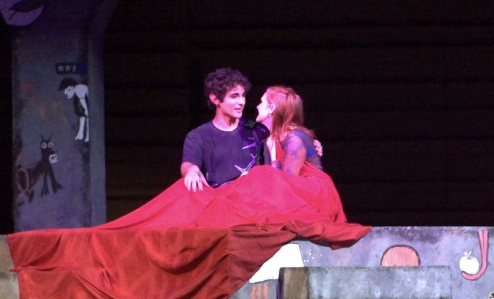 Romeo (Will Gonzalez) & Juliet (Chali Moss) lying on her bed.

Diana Perez, NewsLink Indiana