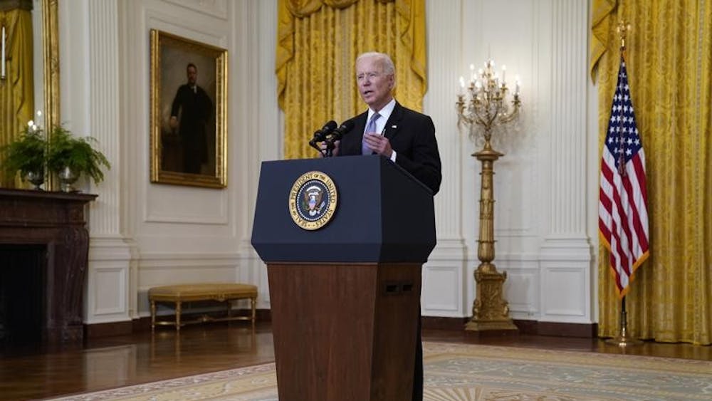 In this file photo, President Joe Biden speaks about the distribution of COVID-19 vaccines, in the East Room of the White House, Monday, May 17, 2021, in Washington. (AP Photo/Evan Vucci)