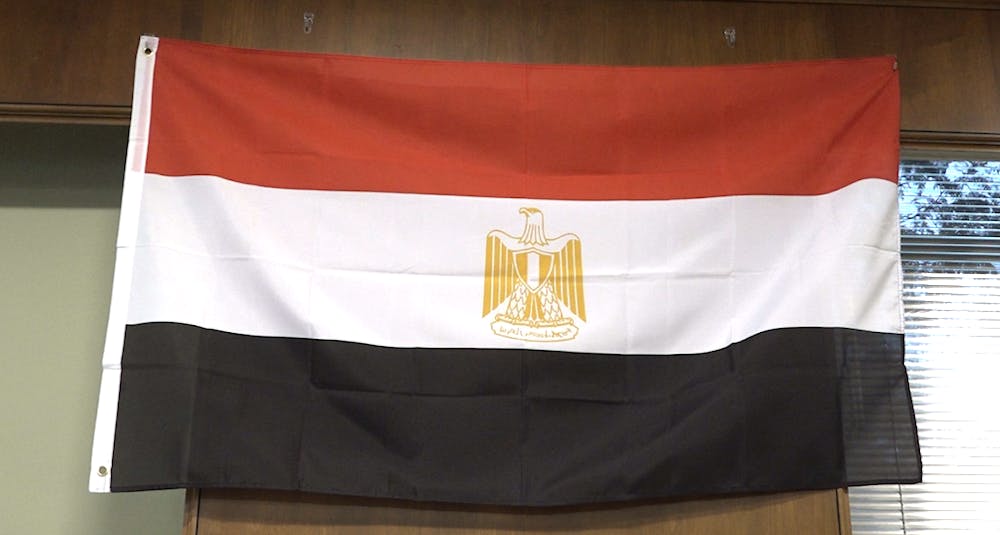 Pictured is the Egyptian flag.

Evan Shotts, NewsLink Indiana.