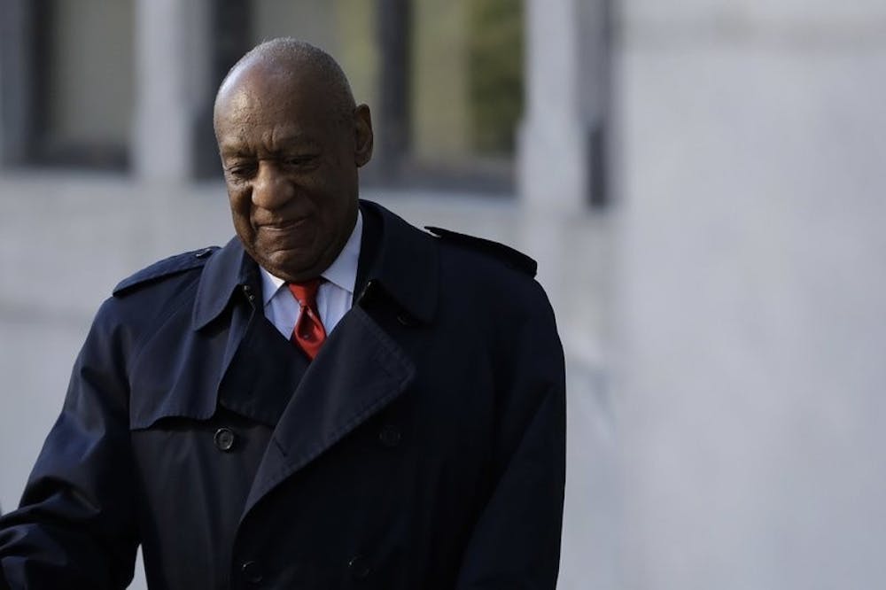 <p>Bill Cosby arrives for sexual assault trial, Thursday, April 26, 2018, at the Montgomery County Courthouse in Norristown Pa. &nbsp;<strong>AP Photo</strong></p>