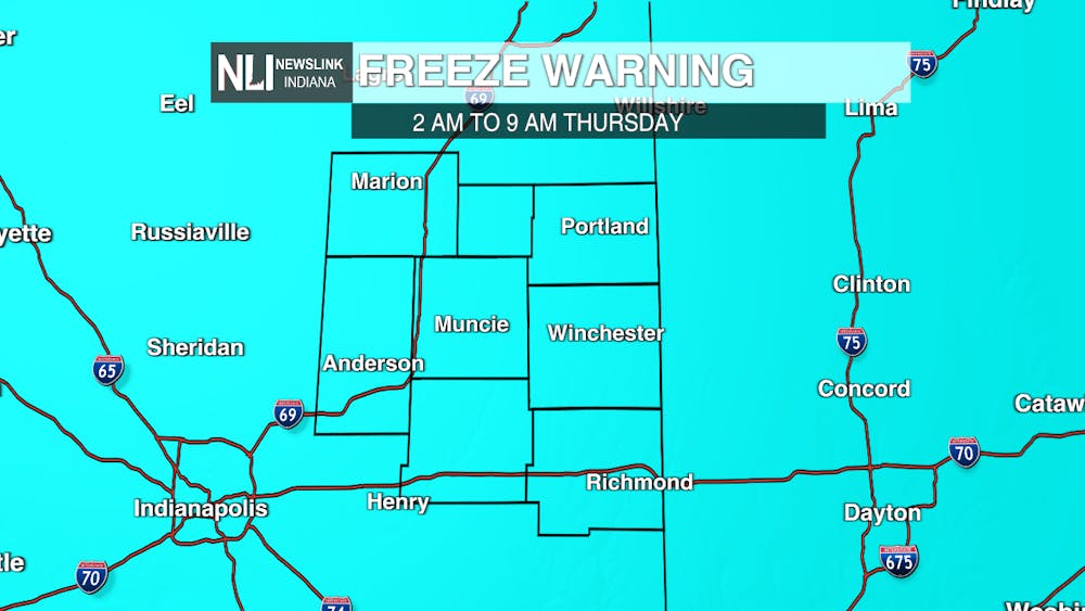 Freeze warning in effect overnight