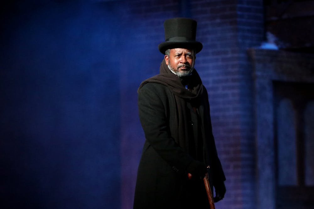 Ball State students perform the classic play, A Christmas Carol, in University theater. Amber Pietz, DN