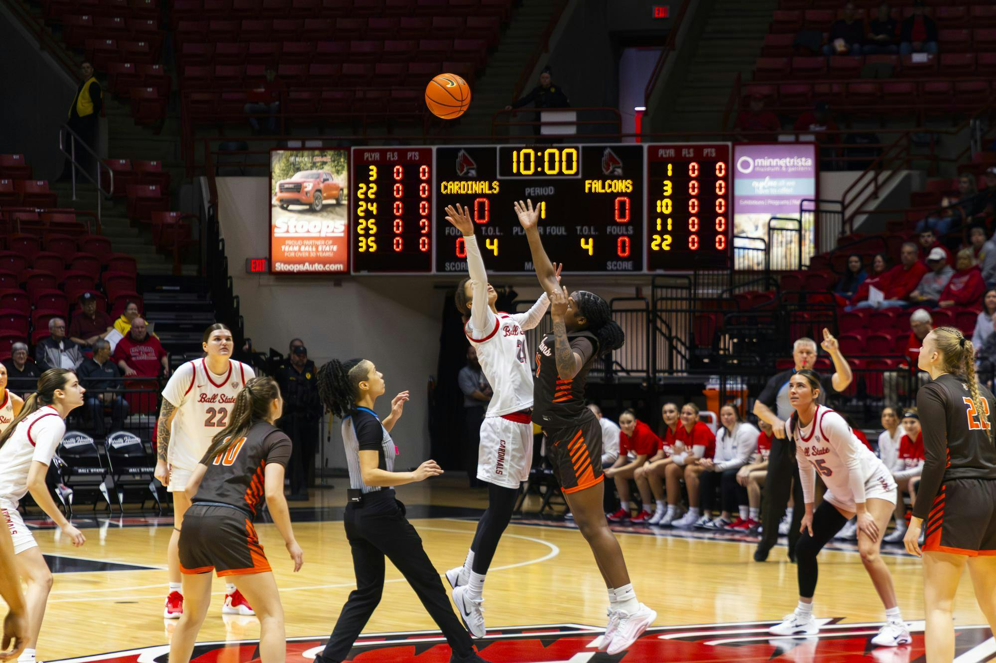 Ball State Women's Basketball wins 82-67 against the Bowling Green Falcons Feb. 14 in Worthen Arena. Brenden Rowan, DN