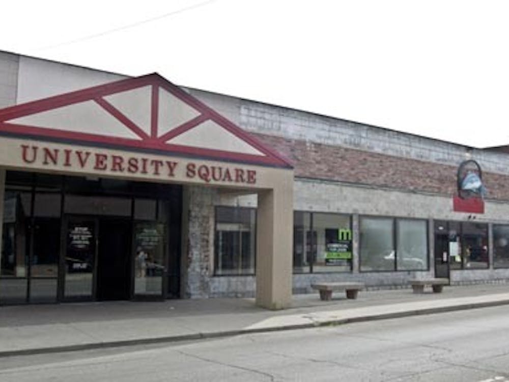 The University Square building in the Village stands empty except a local restaurant, Oh! Fusion Japanese in August 2011. University Square has facade renovations planned for the future. DN FILE PHOTO JONATHAN MIKSANEK