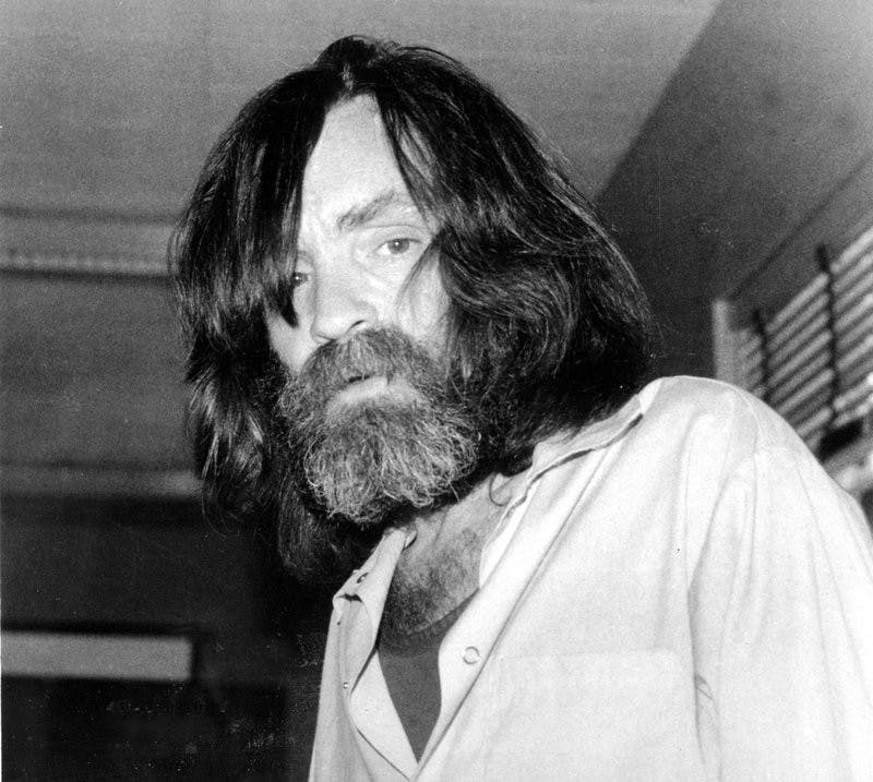 In this June 10, 1981 file photo, convicted murderer Charles Manson is photographed during an interview with television talk show host Tom Snyder in a medical facility in Vacaville, Calif. Authorities say Manson, cult leader and mastermind behind 1969 deaths of actress Sharon Tate and several others, died on Sunday, Nov. 19, 2017. He was 83. AP Photo