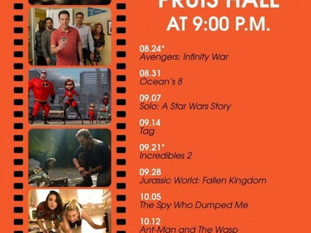 University Program Board released its fall semester Friday Night Filmworks schedule. It has hosted a variety of events to entertain students since 1953. University Program Board, Photo Provided