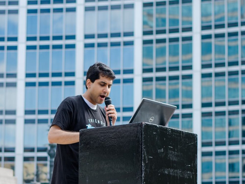 Animal activists took over Monument Circle Sept. 1, 2018 to raise awareness of animal rights under human hand.